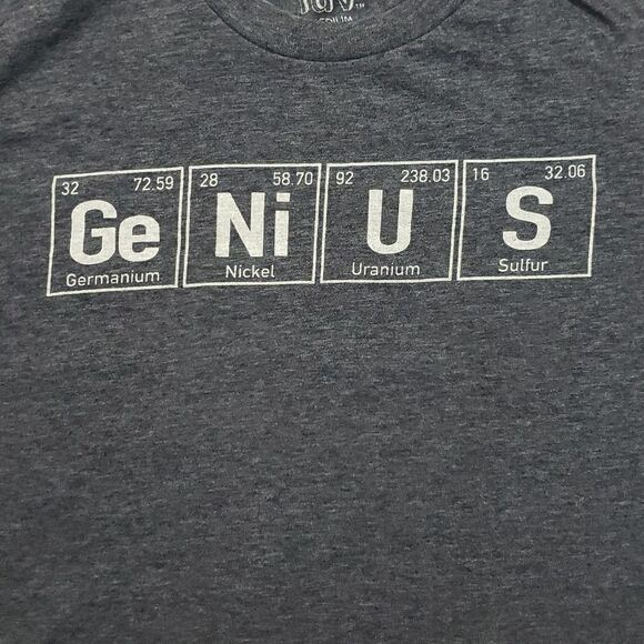 Graphic Tee Table of Elements Genius Shirt - Picture 1 of 6